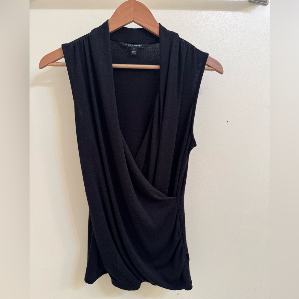 41 Hawthorn Black Drape Blouse